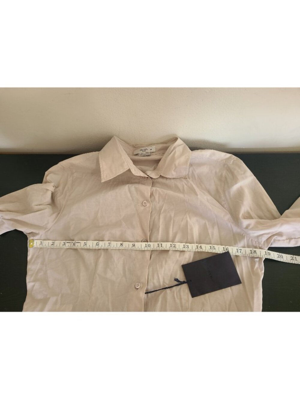 NWT Prada Women's Button Up Shirt Shirt Beige size IT 46 - Picture 4 of 12